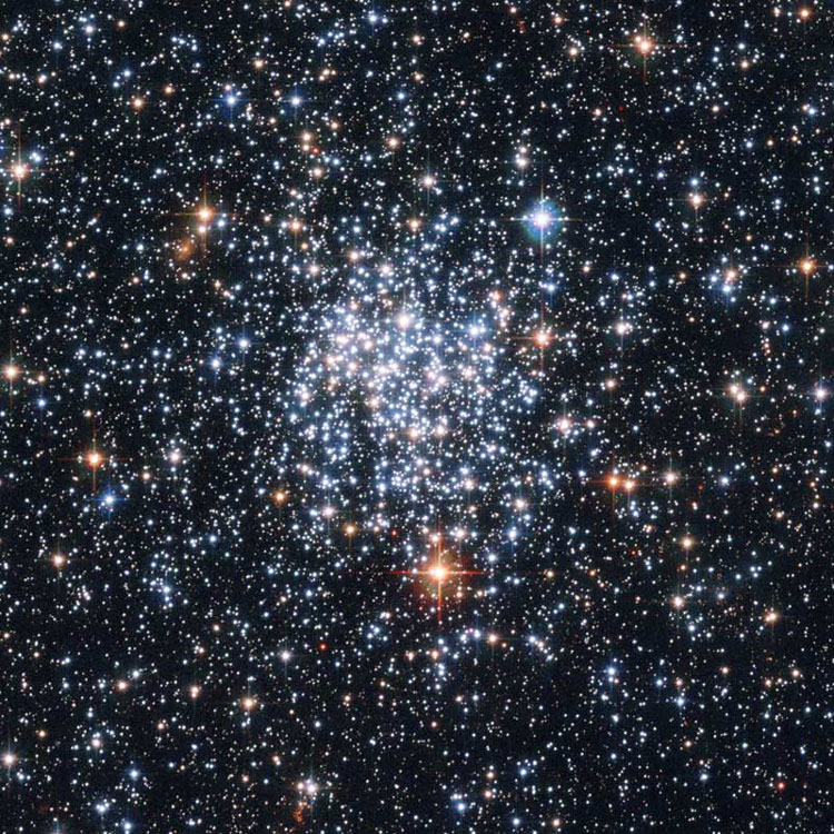HST image of open cluster NGC 265, in the Small Magellanic Cloud