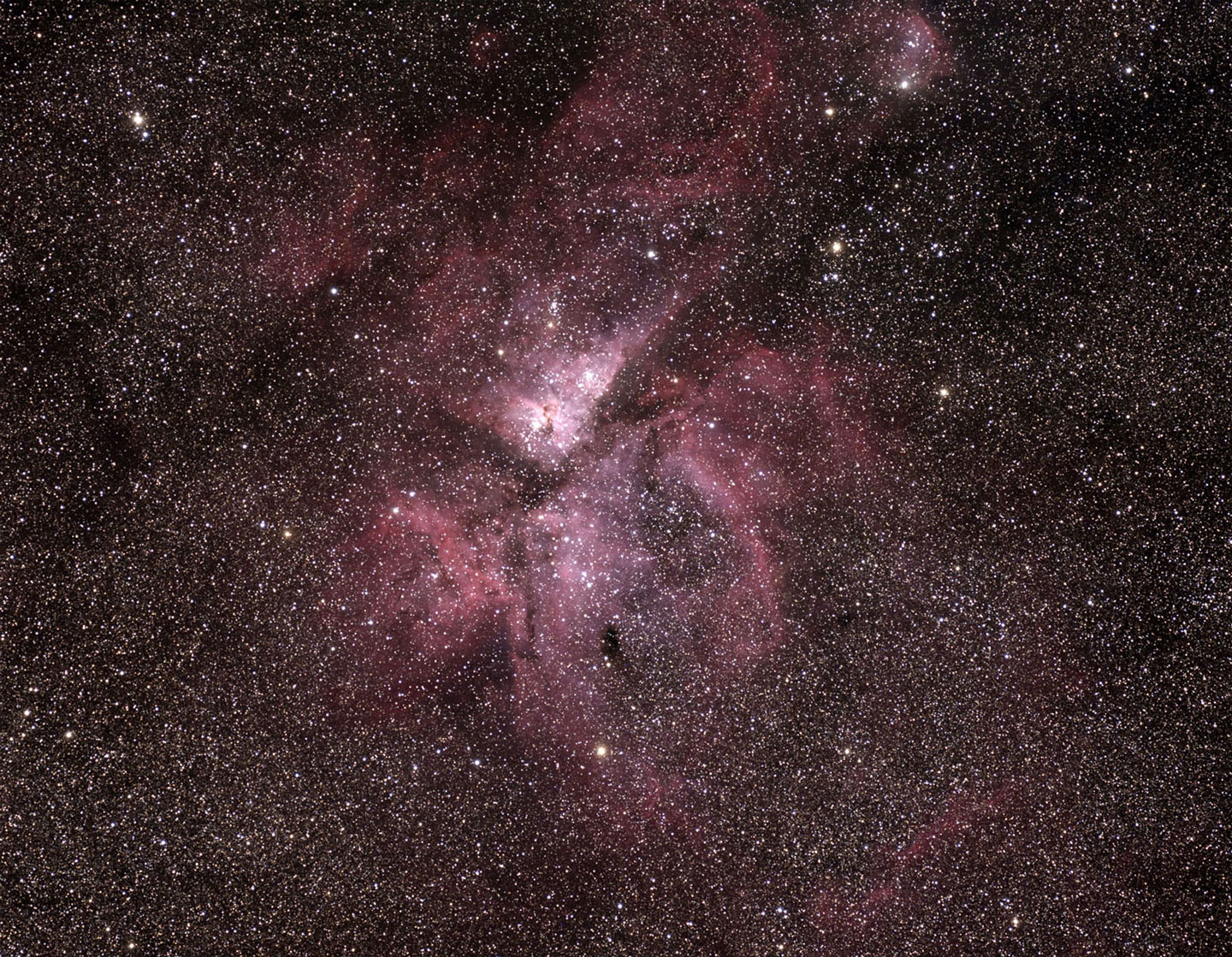 A wide-field image of the region near the Carina Nebula