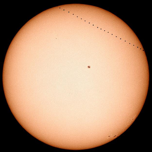 An image of the 2003 transit of Mercury